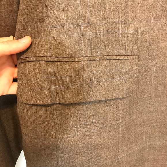 Pal Zileri Italian Made Brown Wool Tweed Suit Set - Picture 8 of 16